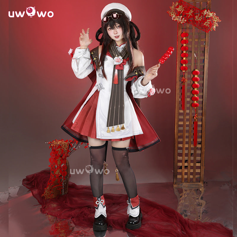 Uwowo Collab Series: Genshin Impact Hutao Cherries Snow Laden outfit Cosplay Costume