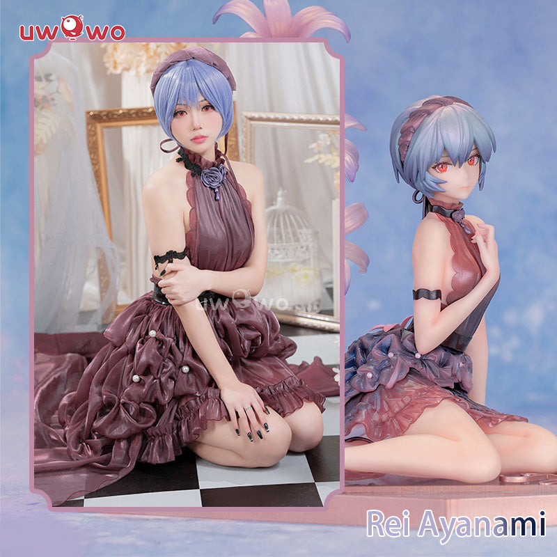 【In Stock】Uwowo Rei Ayanami Evangeliona Whisper of Flower Ver. Dress Cosplay Costume