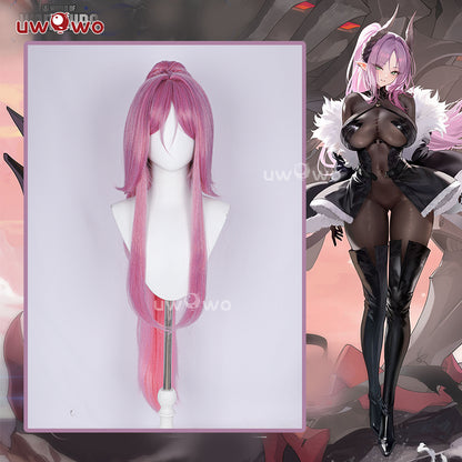 Uwowo Azur Lane Max Immelmann Cosplay Wig Long Dark Pink Hair