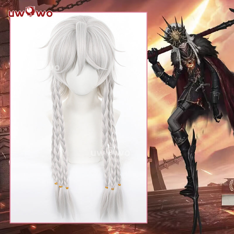 Uwowo Game Identity V Ithaqua Night Watch Morningstar Cosplay Wig Long Silver Hair