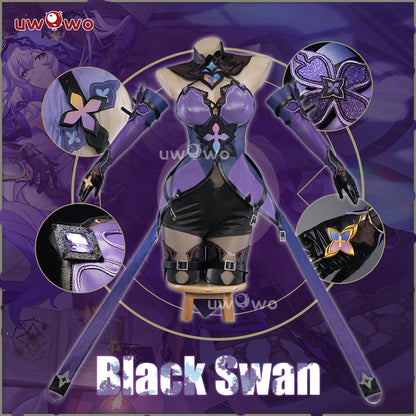 S-3XL Uwowo Honkai Star Rail Black Swan Halloween Cosplay Costume