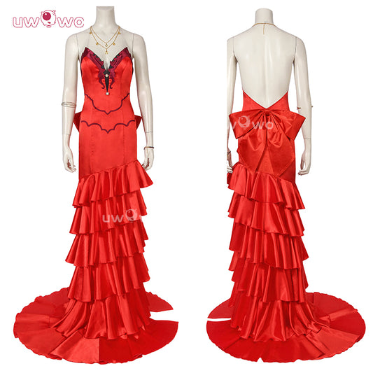 Uwowo Collab Series: Final Fantasy 7 FF7 Remake Aerith Wall Market Red Dress Cosplay Costume