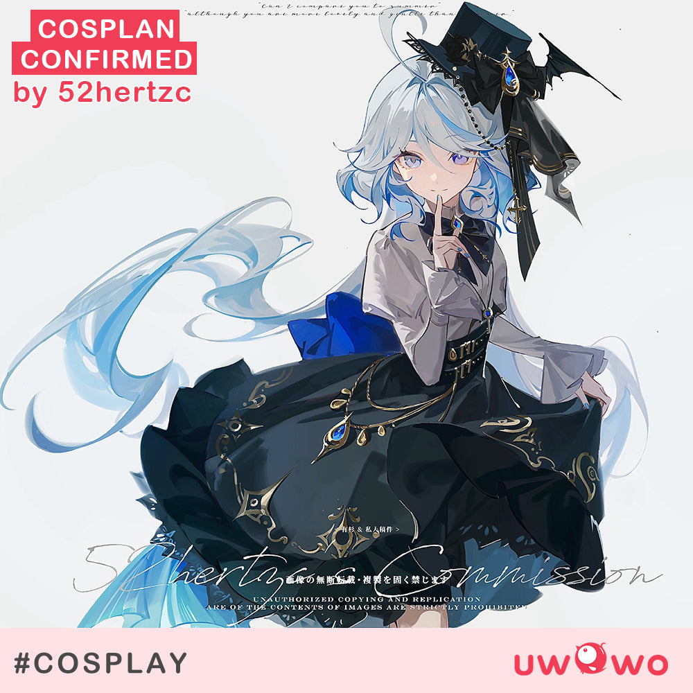 【Confirmed】 Uwowo Genshin Impact Fanart Furina Modern British Style Cosplay Costume