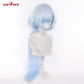 Uwowo Game Wuthering Waves Mornye WuWa Cosplay Costume Wig Long Blue Hair