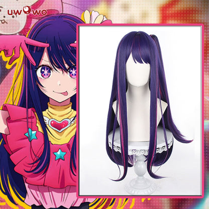 Uwowo Anime Oshi no Ko Cosplay Hoshino Ai Cosplay Wig Purple Long Hair