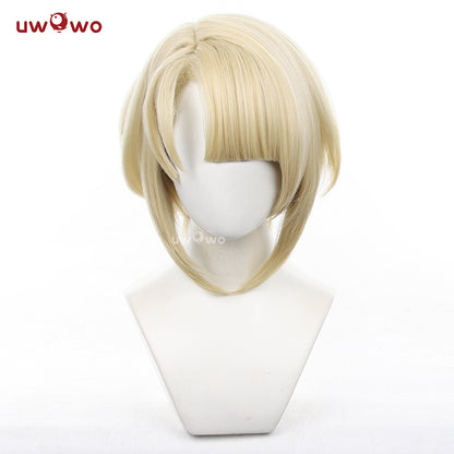 Uwowo Genshin Impact Fontaine Freminet Cosplay Wig Yellow Short Hair