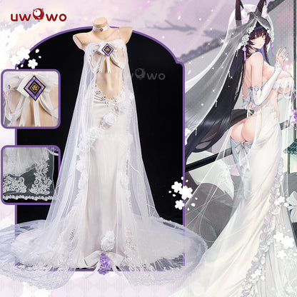 INSTOCK-Uwowo Azur Lane Musashi Oath Dress 'Purest Wisteria' Bride Cosplay Costume