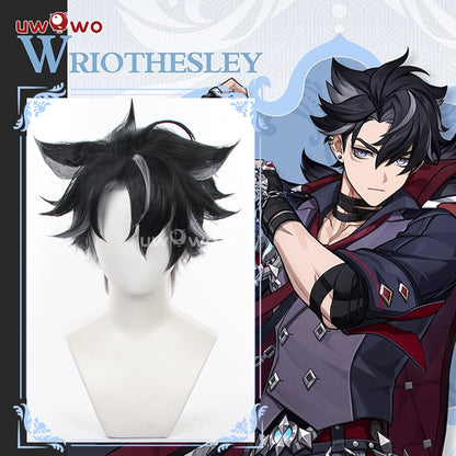 Uwowo Game Genshin Impact Wriothesley Cosplay Wig Black Short Hair
