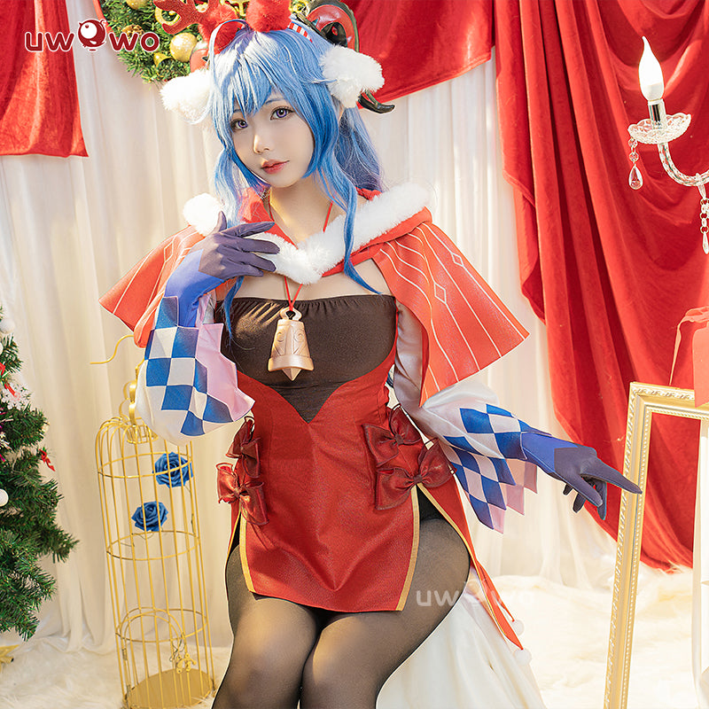 【Clearance Sale】【In Stock】Uwowo Genshin Impact Fanart Ganyu Holiday Christmas Cosplay Costume