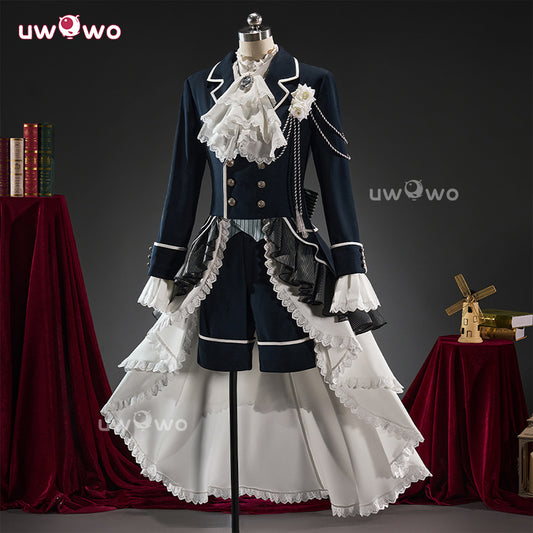 Uwowo Collab Series: Anime Black Bulter Ciel White Rose Noble Suit Cosplay Costume S-XL