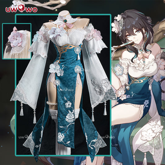 APR PRESALE Uwowo Honkai Star Rail Ruan Mei RuanMei Plumblossom Letter Qipao New Skin Cosplay Costume