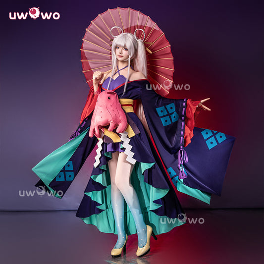 Uwowo Collab Series: Yachiyo Tsukimi Anime Cosmic Princess Kaguya! Kimono Cosplay Costume S-XL