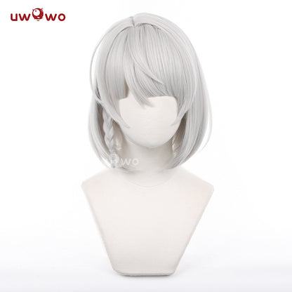 Uwowo Game Zenless Zone Anby Demara Cosplay Wig Middle Silver Hair