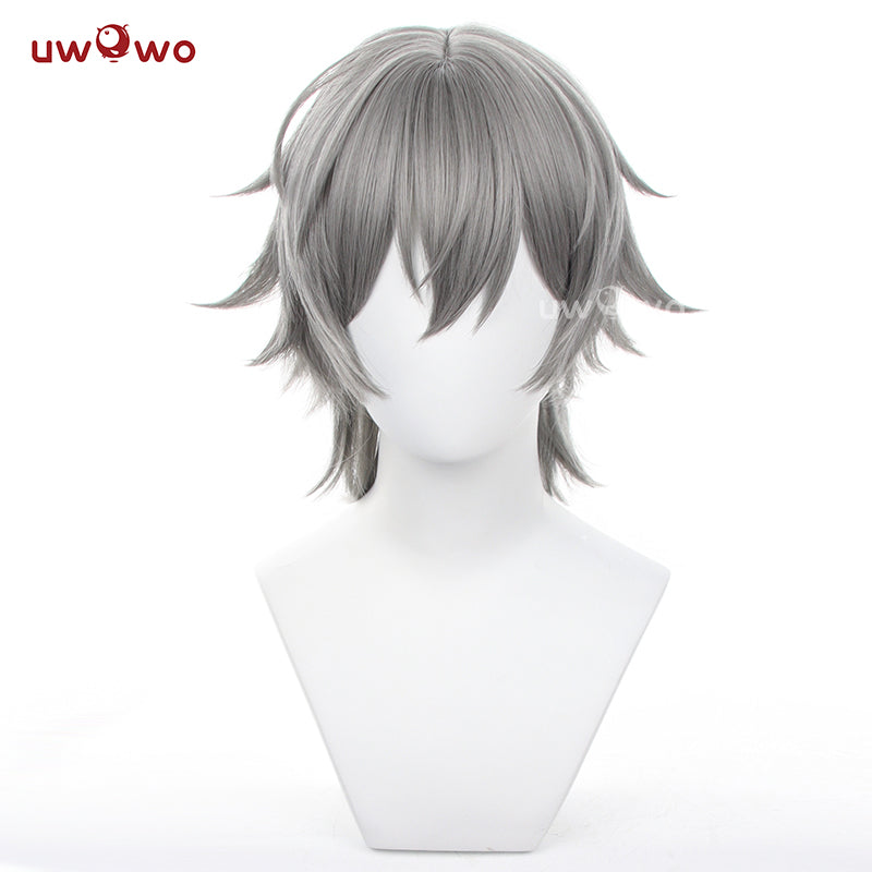 Uwowo Honkai Star Rail Cosplay Wig Trailblazer Cosplay Wig Gray Heat Resistant Men Short Hair