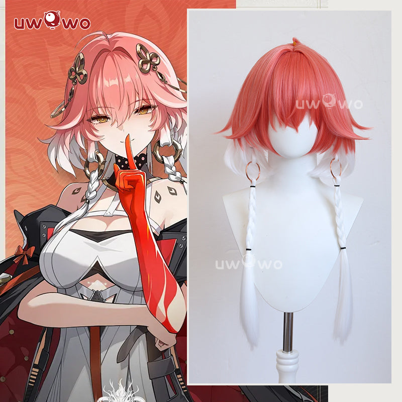 【Pre-sale】Uwowo Game Wuthering Waves Changli Cosplay Wig Long Pink And White Hair