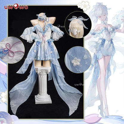 S-3XL INSTOCK Uwowo Genshin Impact Fanart Ayaka Frost Waltz Cosplay Costume