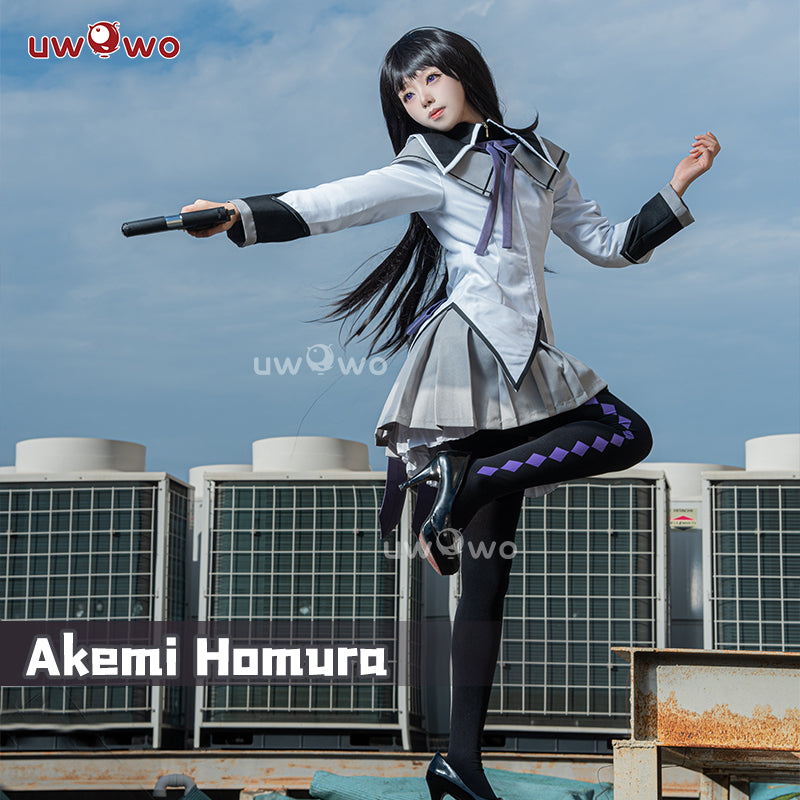 Uwowo Collab Series: Up to 4XL Anime Puella Magi Madoka Magica Akemi Homura Cospaly Costume