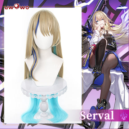 Uwowo Honkai: Star Rail Serval Cosplay Wig Long Light Yellow Hair