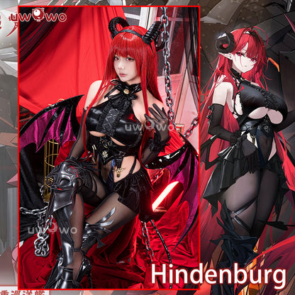 S-3XL Uwowo Azur Lane KMS Hindenburg Iron Blood Sheer Black Sheer Halloween Cosplay Costume