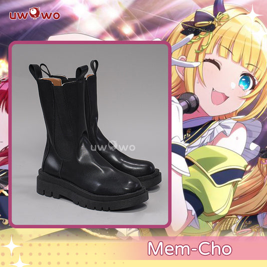 Uwowo Anime Oshi no Ko Mem-Cho MemCho Military Lolita Idol Stage Performance The Idol Master Cosplay Shoes Boots