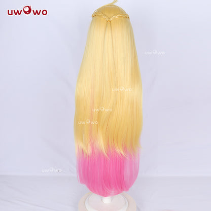 Uwowo Anime Star Detective Precure! Cure Arcana Shadow/Moria Luluka Cosplay Long Yellow Hairr