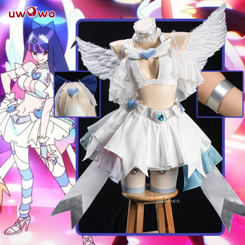 【Pre-sale】Uwowo Anime New Panty & Stocking with Garterbelt Stocking Angel Cosplay Costume S-3XL