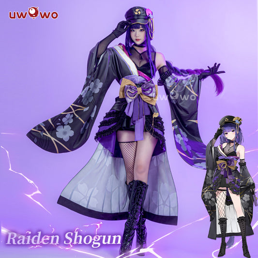 【In Stock】Uwowo Genshin Impact Fanart Raiden Shogun Taisho Kimono Cosplay Costume