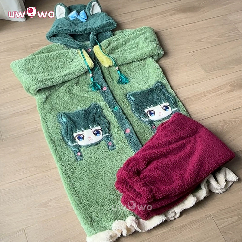 Uwowo Collab Series: Anime The Apothecary Diaries Maomao Winter Plush Sleepwear Pajamas Fanart Cosplay Costume