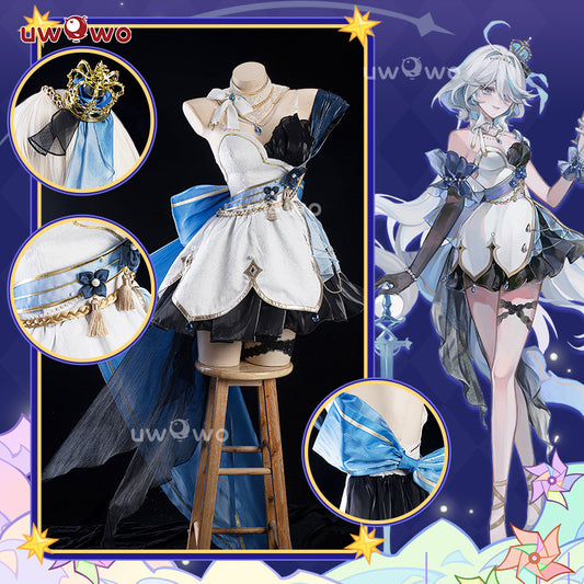 【Pre-sale】Uwowo Genshin Impact Fanart Furina Night Gown Cosplay Costume