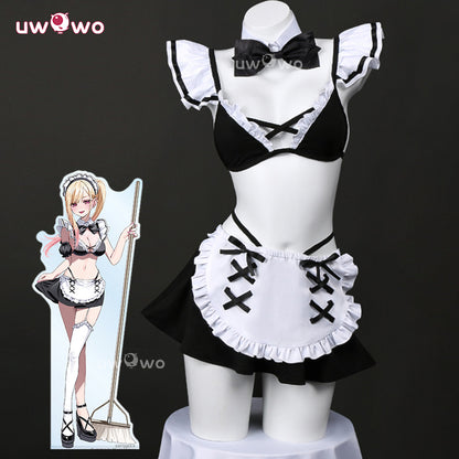 Uwowo Collab Series: Anime My Dress-Up Darling Marin Kitagawa Summer Maid Swimsuit Cosplay Costume S-2XL