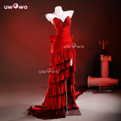 Uwowo Collab Series: Aerith Wall Market Red Velvet Gown Final Fantasy 7 FF7 Remake  Cosplay Costume
