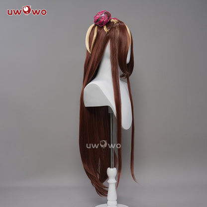 Uwowo Flora  Princess Wings Fairy Club Cosplay Wig Long Brwon Hair