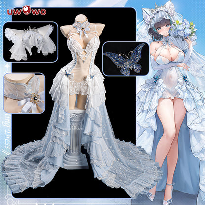 Uwowo Azur Lane Cheshire Oath Wedding Dress Bride Boudoir Cosplay Costume