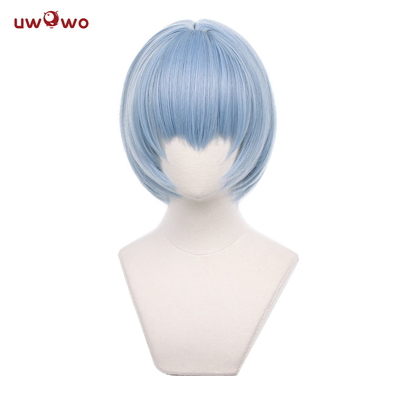 Uwowo Anime Wig Rei Cosplay Wig Light Blue Short Hair