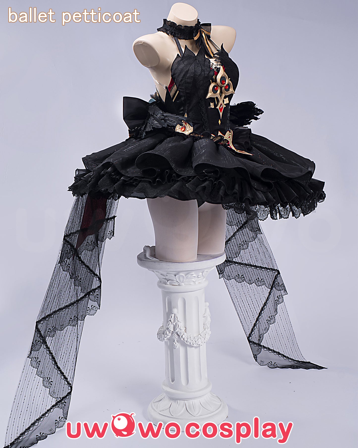 PRESALE SOON CONFIRMED Uwowo Genshin Impact Sandrone Ballet Fanart Black Swan Cosplay Costume