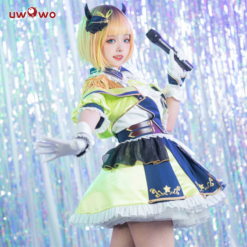 Uwowo Anime Oshi no Ko Mem-Cho MemCho Military Lolita Idol Stage Performance The Idol Master Cosplay Costume