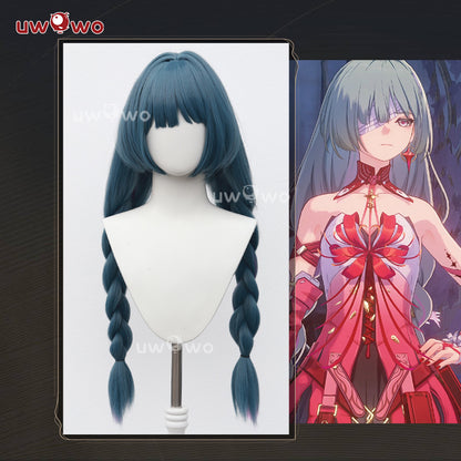 【Pre-sale】Uwowo Game Wuthering Waves Phrolova Cosplay Wig Long Dark Blue Hair