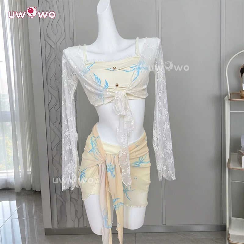Uwowo Collab Series: Love and Deepspace MC 'My' Coral Dreams Rafayel Couple Water-Ready Swimsuit Cosplay Costume S-XL