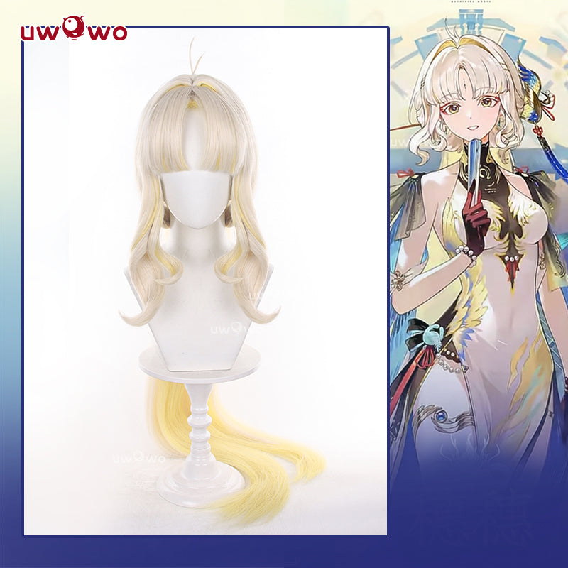 Uwowo Wuthering Waves Suisui wuwa Cosplay Wig Long Yellow Hair