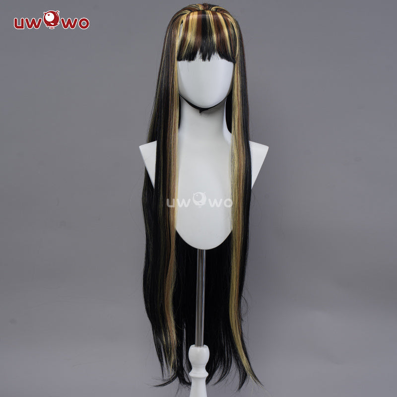 Uwowo G1 Cleo Cosplay Wig Black and Pink Long Hair