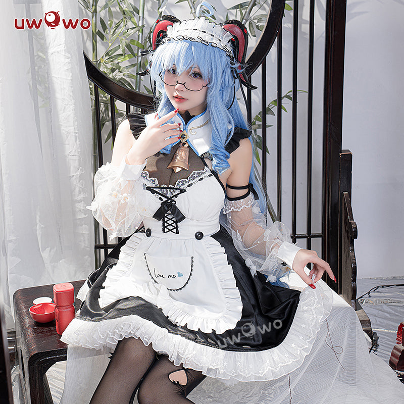 [Last Batch]【In Stock】Uwowo Genshin Impact Fanart Ganyu Cocogoat Milk Maid Cosplay Costume