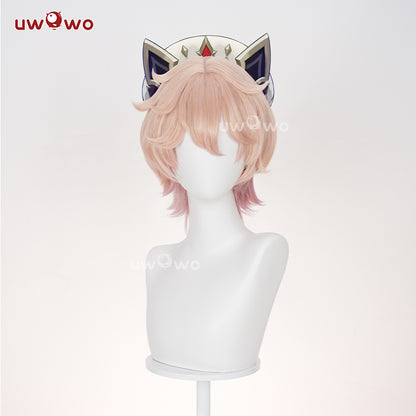 【Pre-sale】UWOWO Game Genshin impact Dahlia Cosplay Wig Short Pink Hair