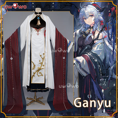 [Last Batch] 【In Stock】Uwowo Genshin Impact Fanart Ganyu Chinese Style Hanfu Traditional Clothing Liyue Cosplay Costume