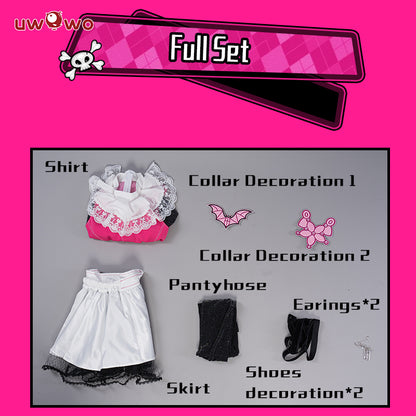 S-3XL INSTOCK Uwowo Upgrade Draculaura G1 Pink Suit Vampire Anime Female Halloween Cosplay Costumes
