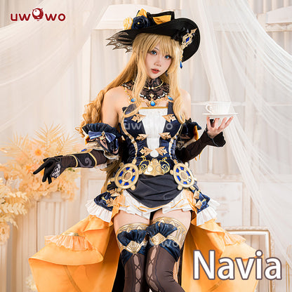 S-3XL INSTOCK Uwowo Genshin Impact Navia Fontaine Rococo Style Dress Cospaly Costume