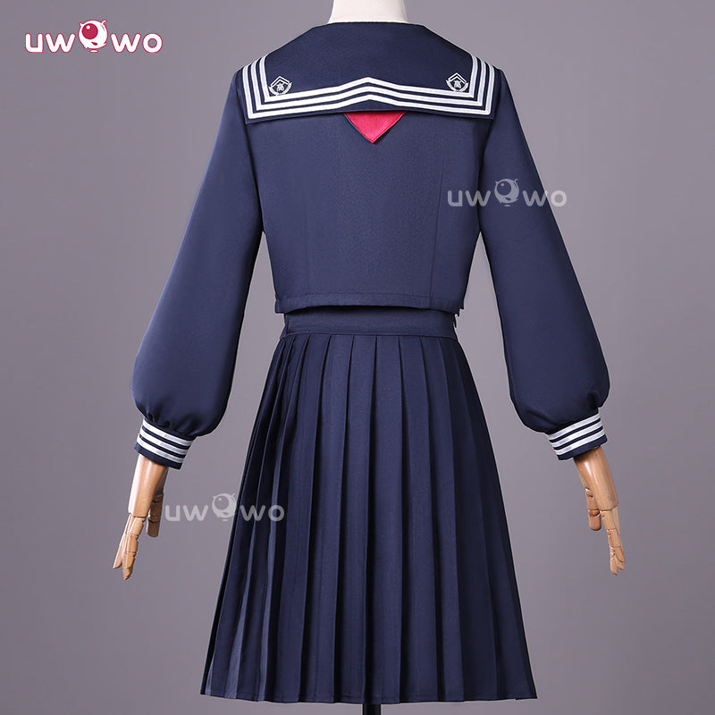 Uwowo Collab Series: Horror Game Fog Town Teen Girl Blue Sailor School Uniform Cosplay Costume XS-3XL