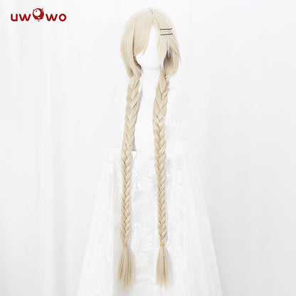Uwowo Azur Lane IJN Owari Sheep Girl 18+ Sexy Cosplay Wig Long Yellow Hair