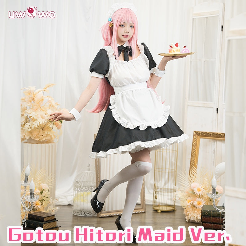 UWOWO Gotou Hitori Cosplay Costume Bocchi The Rock Gotou Hitori Maid Cosplay Costume