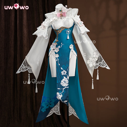 Uwowo Collab Series: Premium Ruan Mei Honkai Star Rail Plumblossom Letter Qipao Cosplay Costume XS-2XL