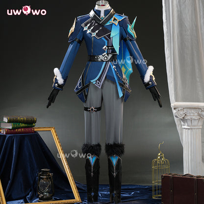 Uwowo Collab Series: Genshin Impact  Aether Night Hunt In Snow Cosplay Costume XS-2XL